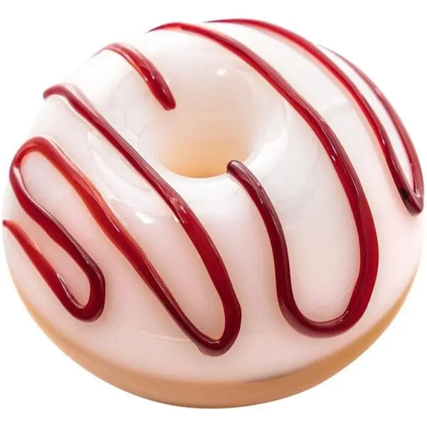 LA Pipes Frosted Donut Glass Pipe - Haze Smoke Shop USA