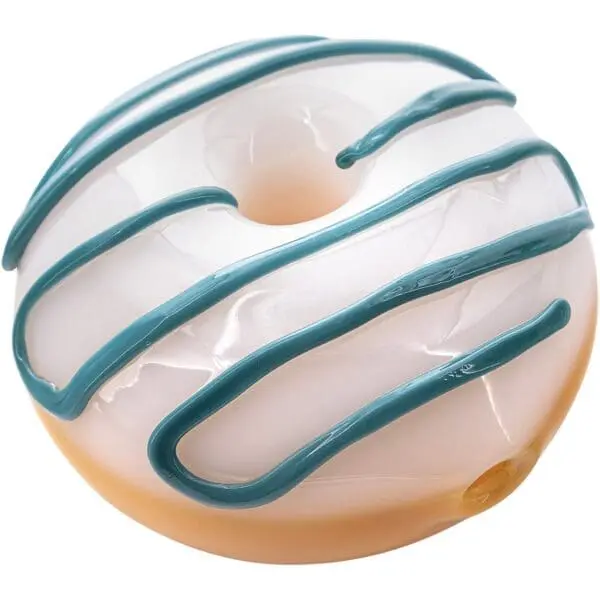 LA Pipes Frosted Donut Glass Pipe - Haze Smoke Shop USA