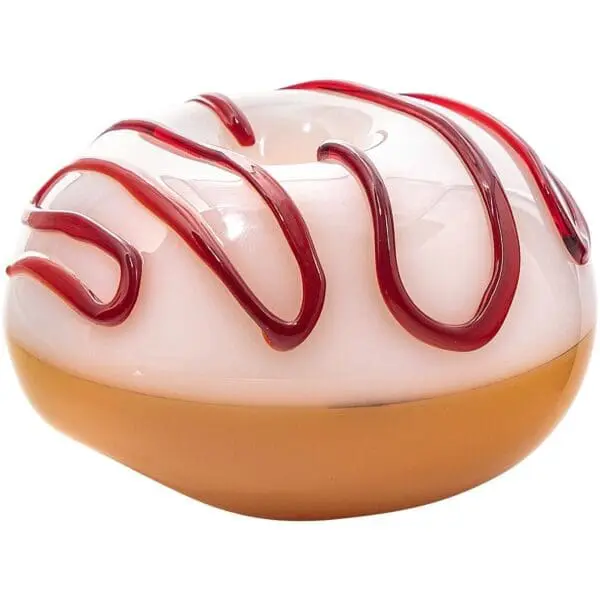 LA Pipes Frosted Donut Glass Pipe - Haze Smoke Shop USA