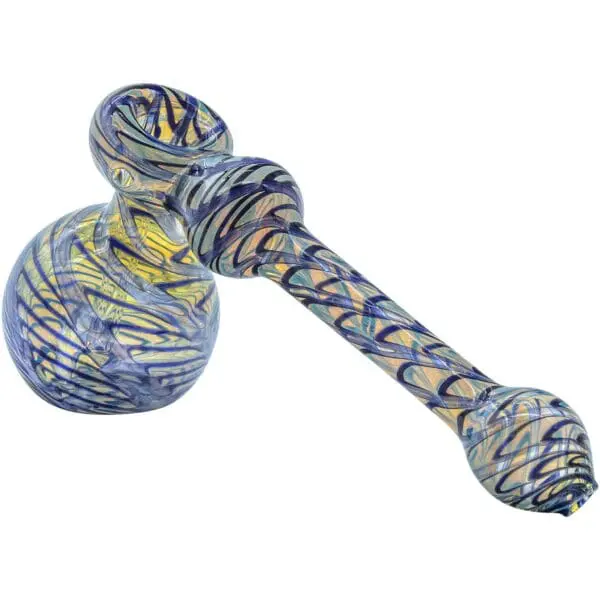 LA Pipes Full Rake Fumed Hammer Bubbler Pipe - Haze Smoke Shop USA
