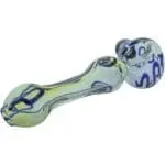 LA Pipes Painted Warrior Spoon Glass Pipe - Haze Smoke Shop USA