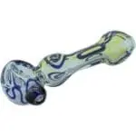 LA Pipes Painted Warrior Spoon Glass Pipe - Haze Smoke Shop USA
