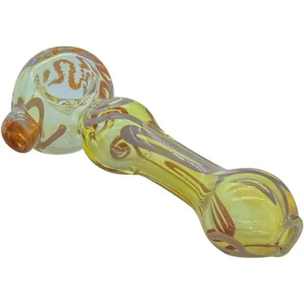 LA Pipes Painted Warrior Spoon Glass Pipe - Haze Smoke Shop USA