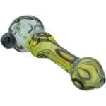 LA Pipes Painted Warrior Spoon Glass Pipe - Haze Smoke Shop USA