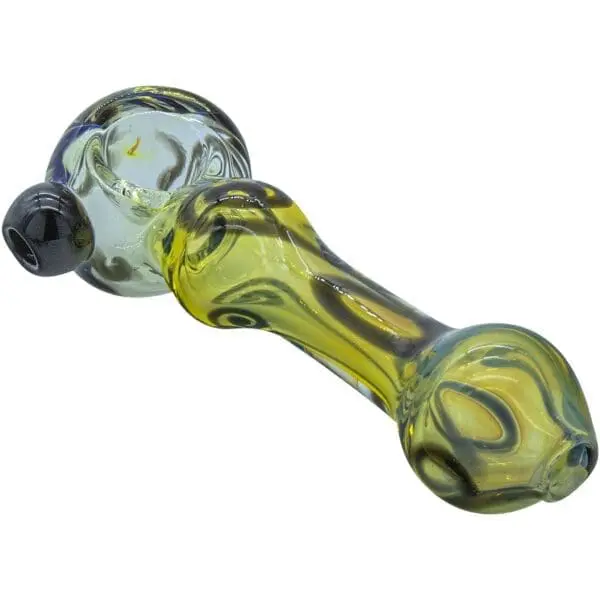 LA Pipes Painted Warrior Spoon Glass Pipe - Haze Smoke Shop USA