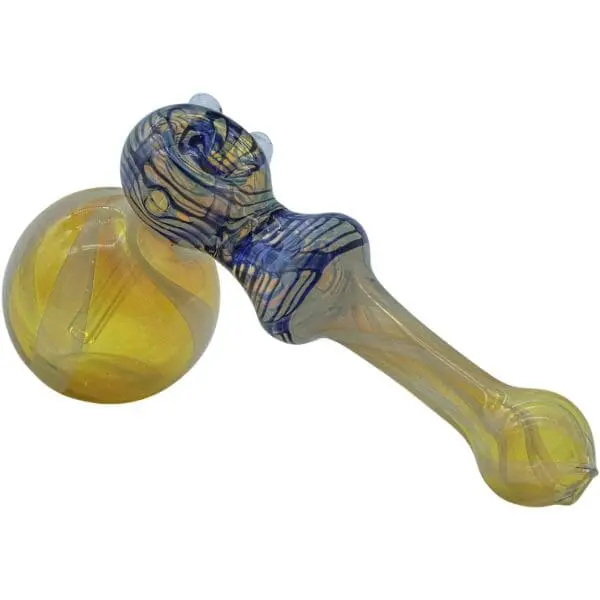 LA Pipes Raked Hammer Fumed Hammer Bubbler Pipe - Haze Smoke Shop USA