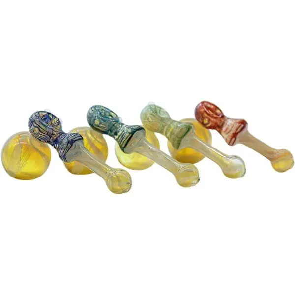 LA Pipes Raked Hammer Fumed Hammer Bubbler Pipe - Haze Smoke Shop USA