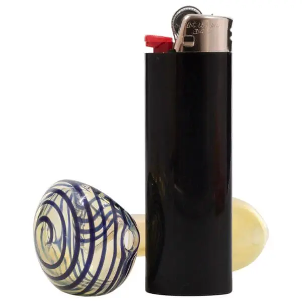 LA Pipes Spiral-Head Color Changing Glass Spoon Pipe - Haze Smoke Shop USA
