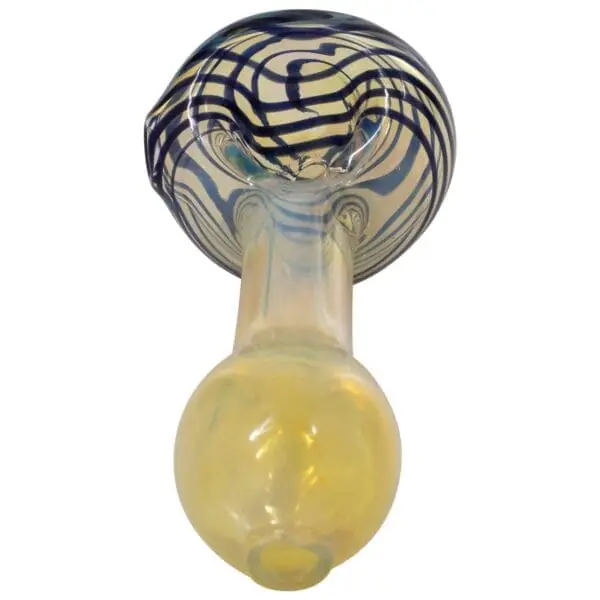 LA Pipes Spiral-Head Color Changing Glass Spoon Pipe - Haze Smoke Shop USA