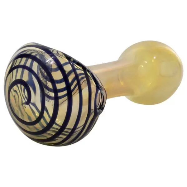 LA Pipes Spiral-Head Color Changing Glass Spoon Pipe - Haze Smoke Shop USA