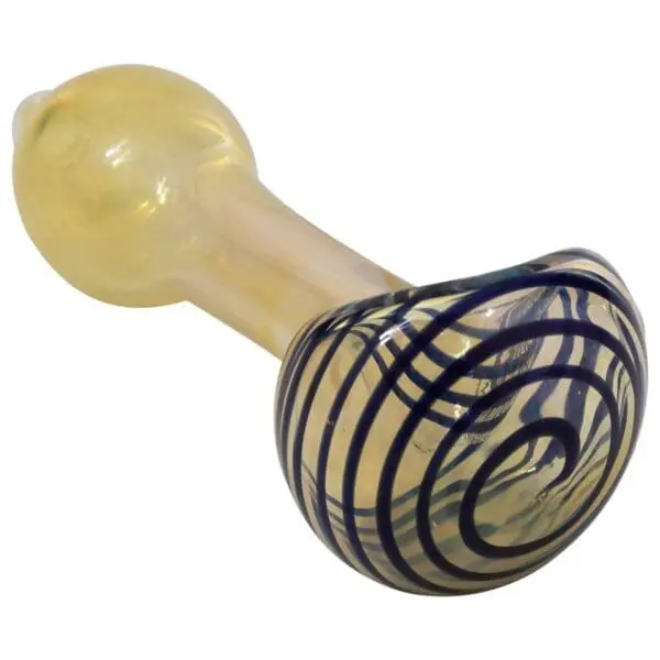 LA Pipes Spiral-Head Color Changing Glass Spoon Pipe - Haze Smoke Shop USA