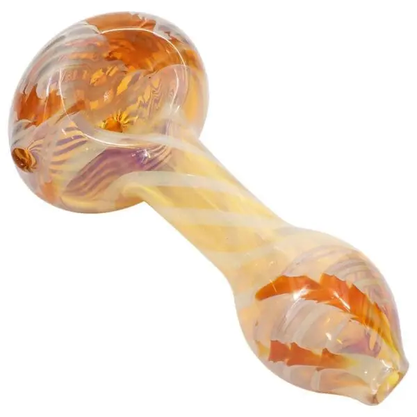 LA Pipes Twisty Cane Spoon Glass Pipe - Haze Smoke Shop USA