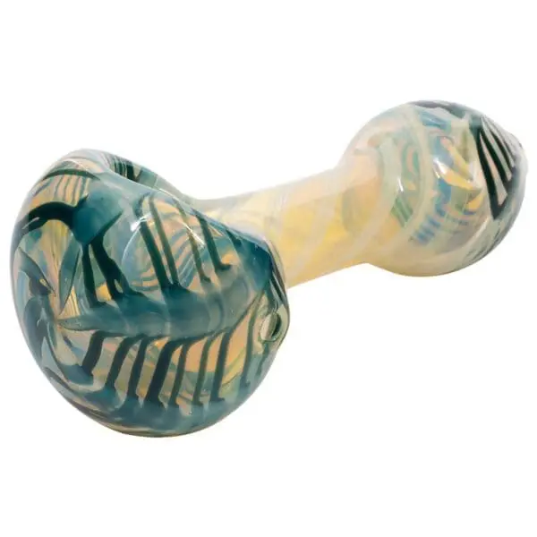 LA Pipes Twisty Cane Spoon Glass Pipe - Haze Smoke Shop USA