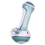 Milky Pastel Ribbons Glass Spoon Pipe - Haze Smoke Shop USA