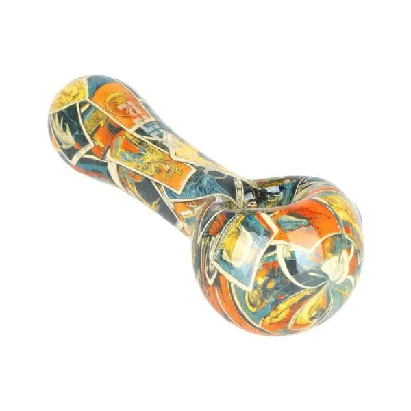 Pulsar Inside Print Glass Spoon Pipe - Haze Smoke Shop USA