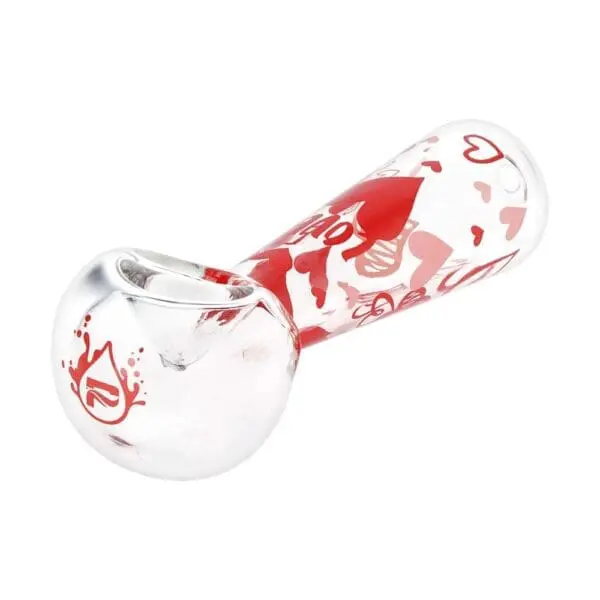 Pulsar Valentine's Hearts Roses Glass Herb Pipe Duo - Haze Smoke Shop USA