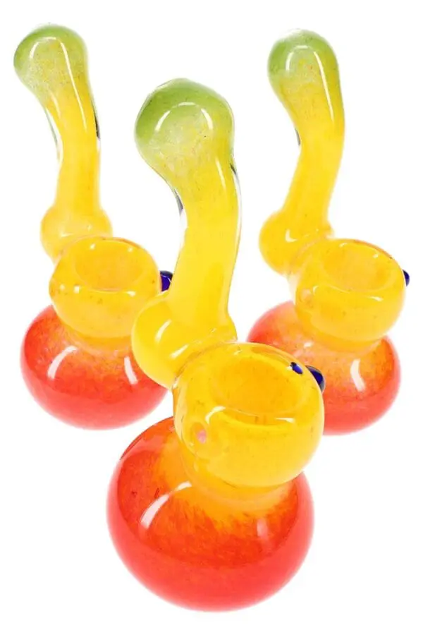 Rasta Frit Sherlock Glass Bubbler Sunset Sway - Haze Smoke Shop USA