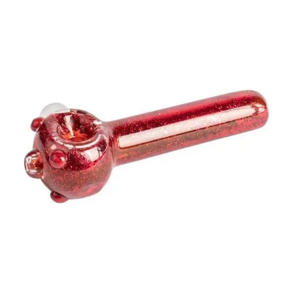 Red Eye Sparkle Liquid Glass Pipe - Haze Smoke Shop USA