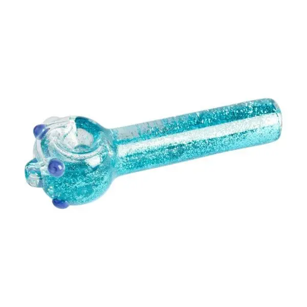 Red Eye Sparkle Liquid Glass Pipe - Haze Smoke Shop USA