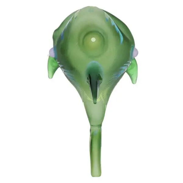 Shark Attack Sandblasted Glass Hand Pipe - Haze Smoke Shop USA