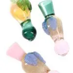 Silver-Fumed Color-Changing Frit Glass Chillum Patina Pop
