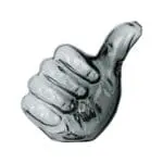 Thumbs Up Glass Hand Pipe - Haze Smoke Shop USA