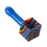 Zig Wag Ice Glass Hand Pipe