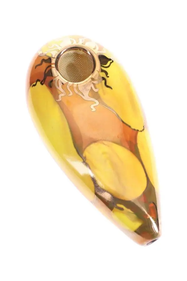 Oval Ceramic Hand Pipe - Haze Smoke Shop USA