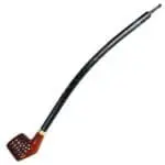 Pulsar Shire Pipes Curved Engraved Cherry Wood Tobacco Pipe - Haze Smoke Shop USA