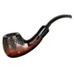 Pulsar Shire Pipes Engraved Bowl Bent Apple Cherry Wood Pipe Pipes - Haze Smoke Shop USA