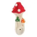 Wacky Bowlz Tri Mushroom Ceramic Pipe Ceramic Pipes - Haze Smoke Shop USA