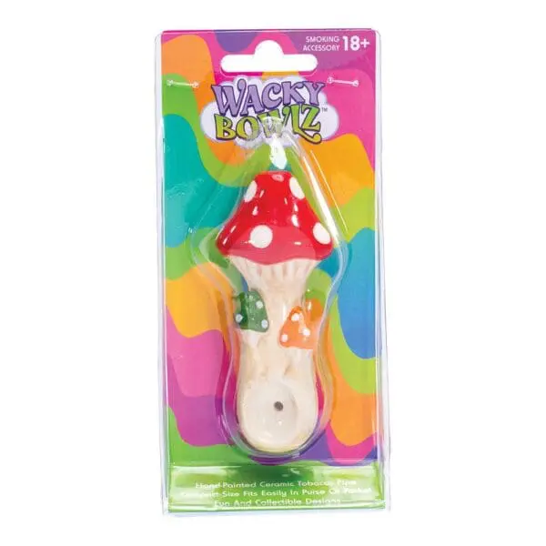 Wacky Bowlz Tri Mushroom Ceramic Pipe - Haze Smoke Shop USA