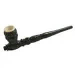 Wooden Pipe with Wood & Stone Bowl