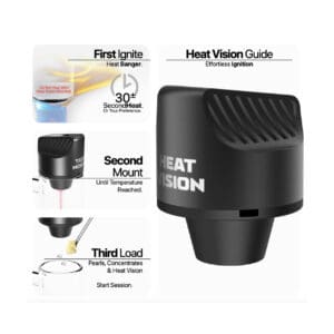 Yocan Black Heat Vision Thermometer Carb Cap - Haze Smoke Shop USA - Vaporizers Super Store