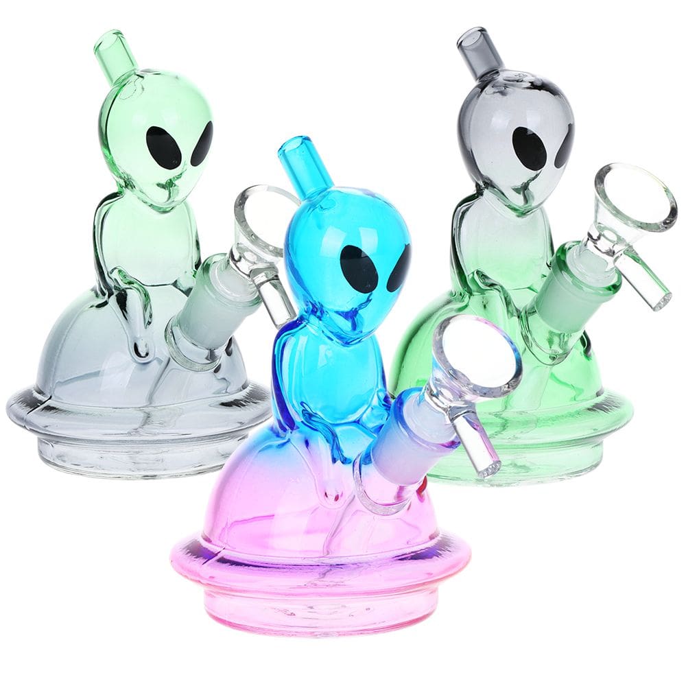 Alien Ufo Ombre Mini Glass Water Pipe Alien UFO Ombre Mini Glass Water Pipe - Haze Smoke Shop USA - Vaporizers Super Store