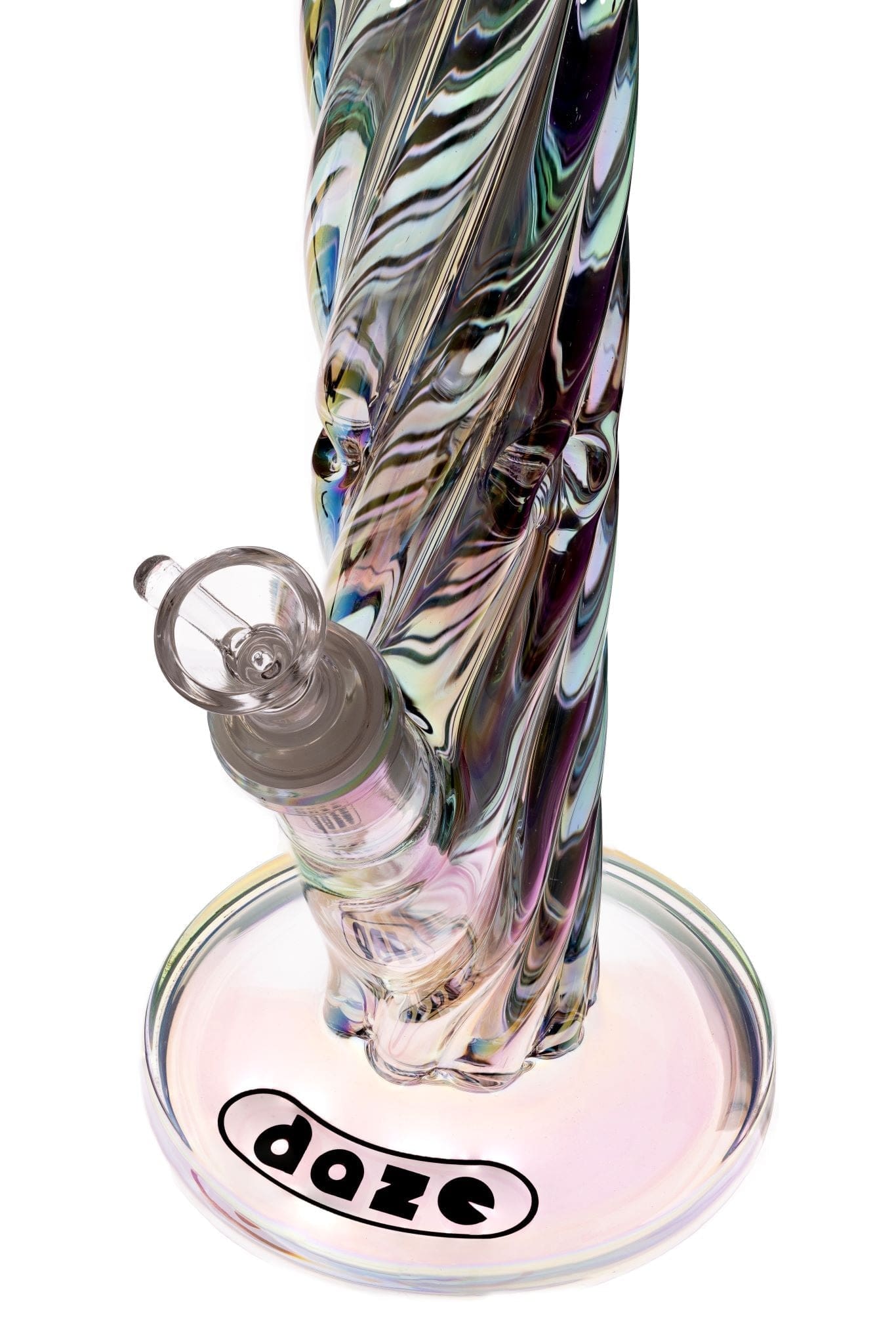 Daze Glass - 12" Iridescent Rainbow Spiral Glass Water Pipe - Haze Smoke Shop USA - Vaporizers Super Store