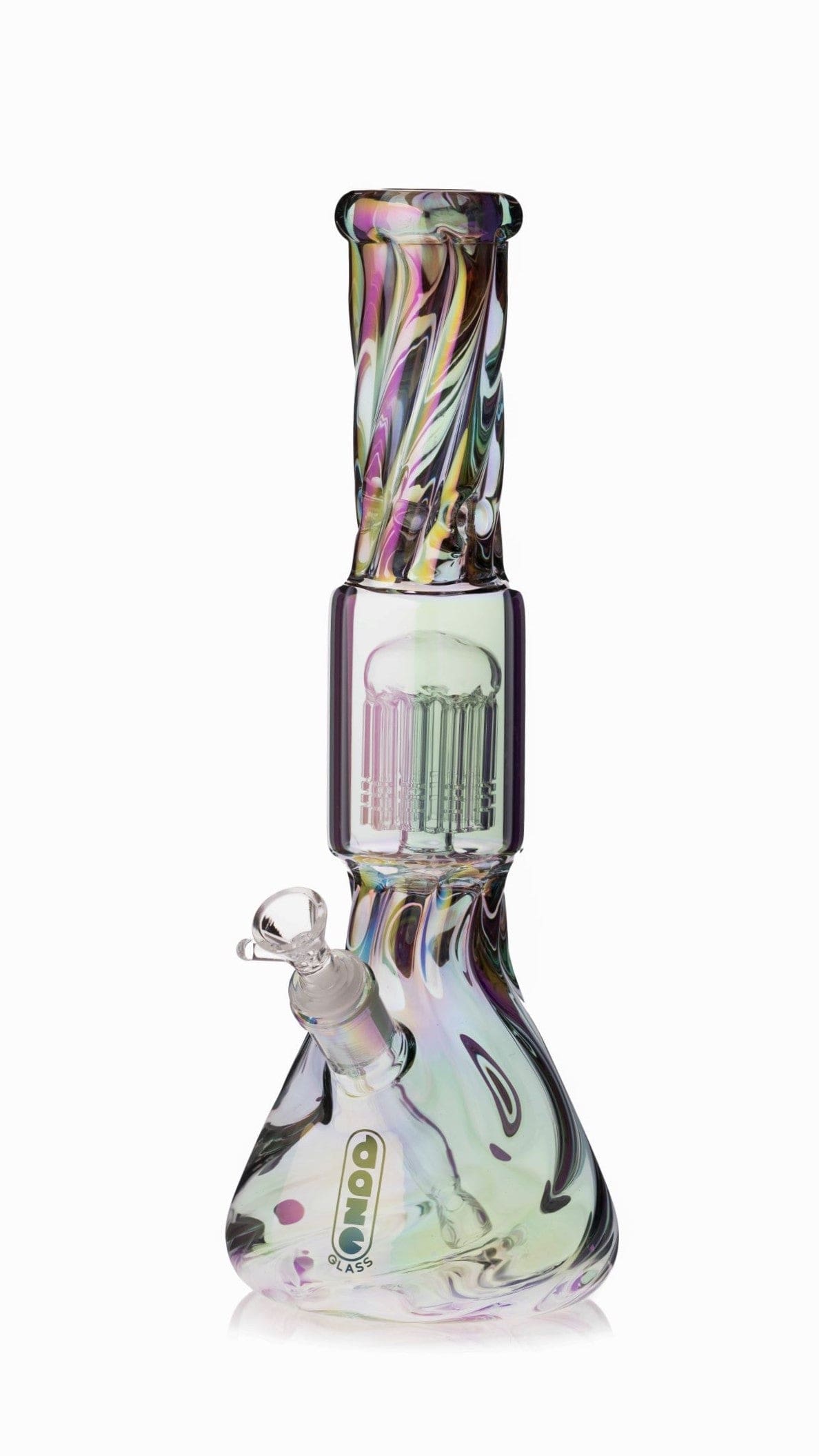 Daze Glass - 14" Iridescent Spiral Arm Perc Glass Water Pipe - Haze Smoke Shop USA - Vaporizers Super Store