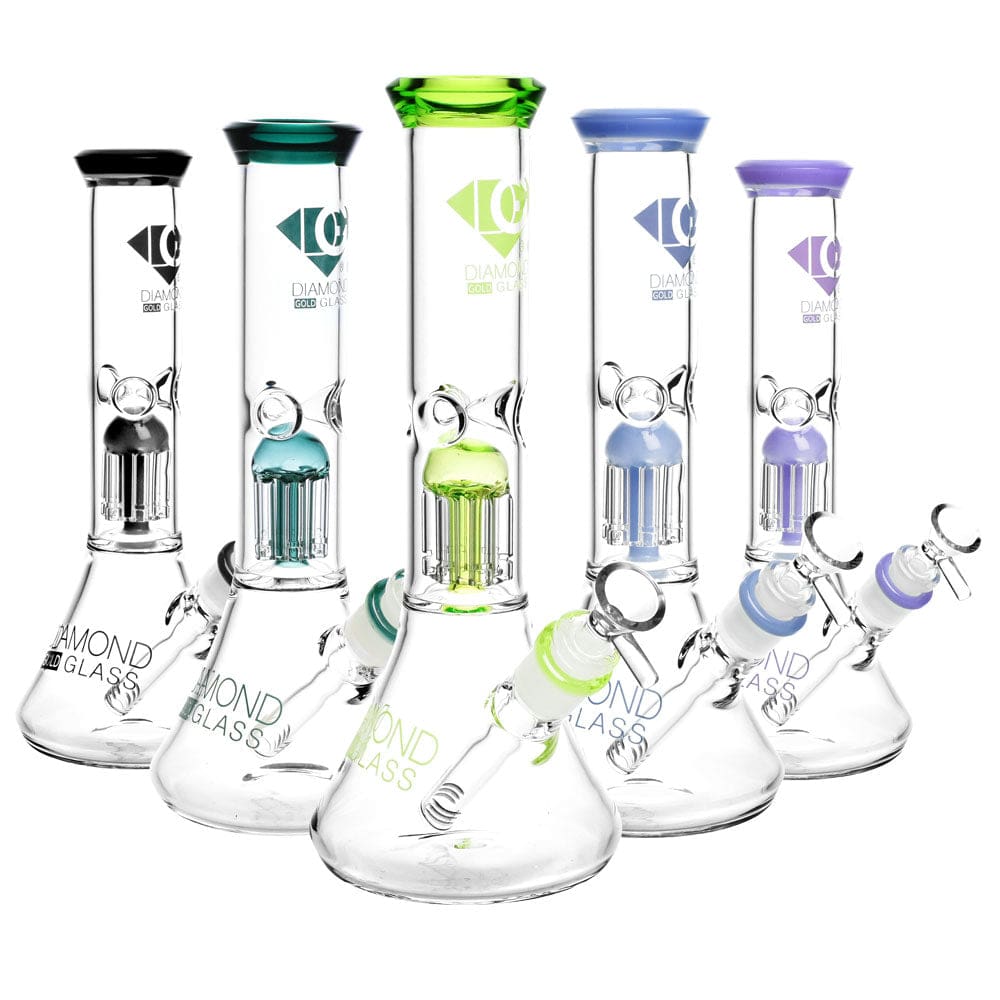 Diamond Glass Clear Mansion Water Pipe - Haze Smoke Shop USA - Vaporizers Super Store