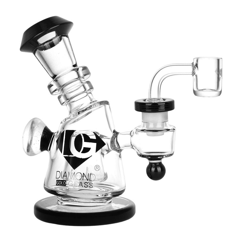Diamond Glass Gold Hammer Perc Dab Rig - Haze Smoke Shop USA - Vaporizers Super Store