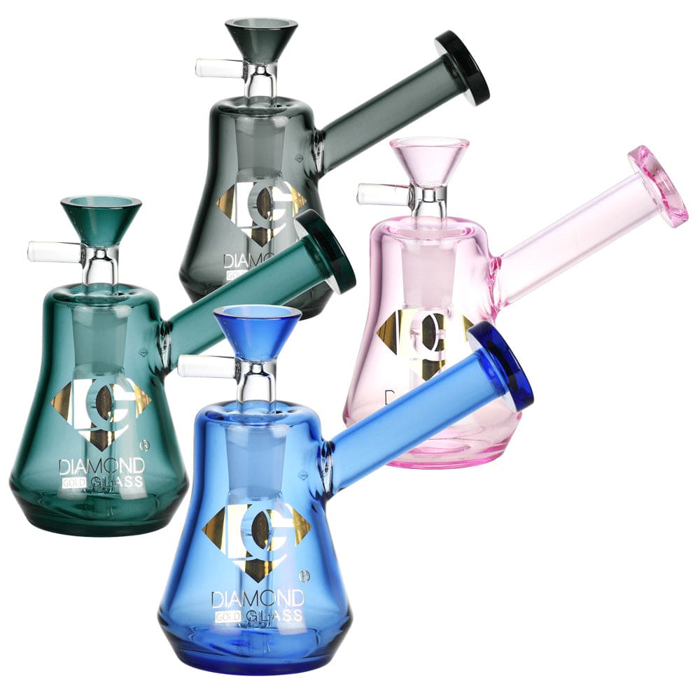Diamond Glass Gold Mallet V2 Water Pipe - Haze Smoke Shop USA - Vaporizers Super Store