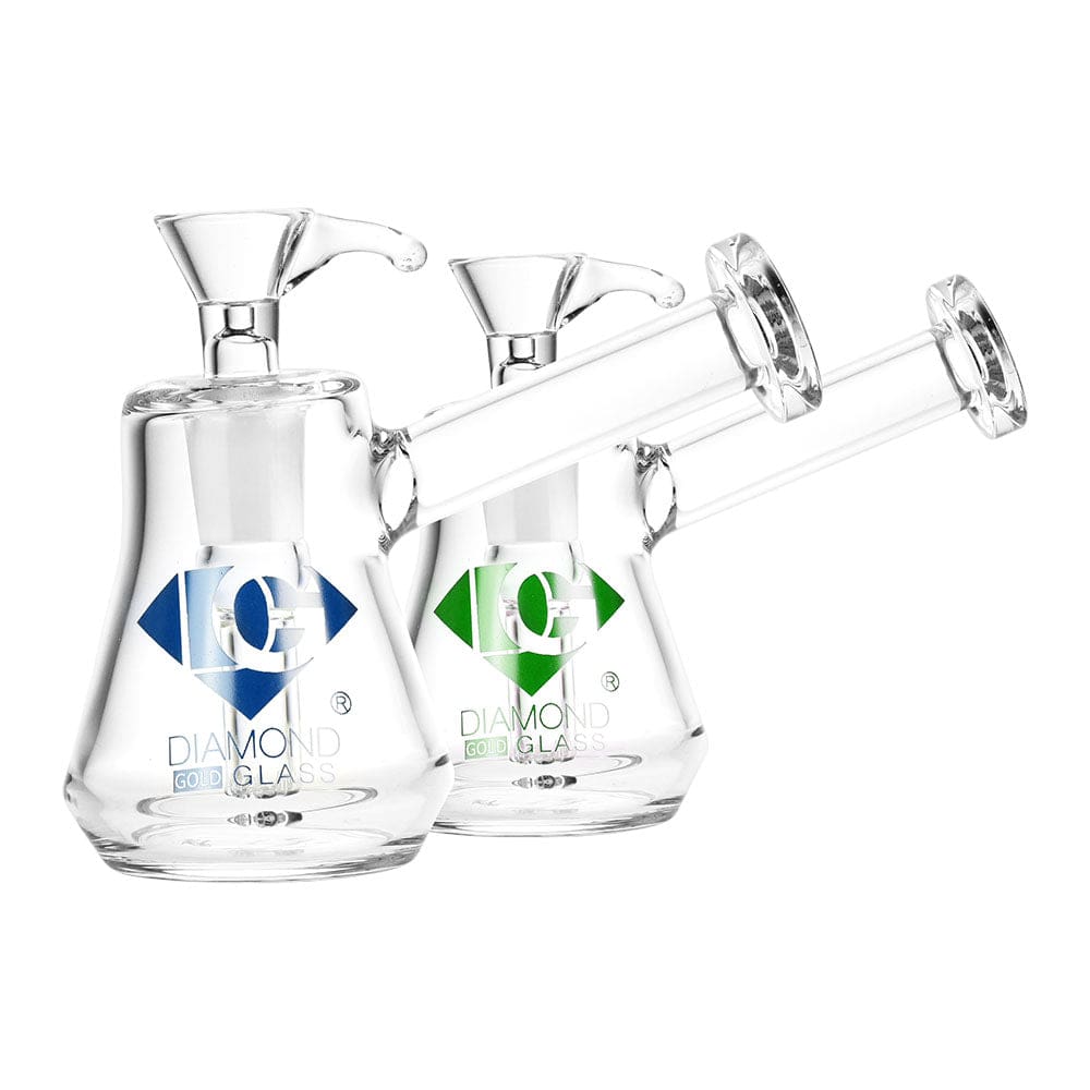 Diamond Glass Gold Mallet Water Pipe - Haze Smoke Shop USA - Vaporizers Super Store
