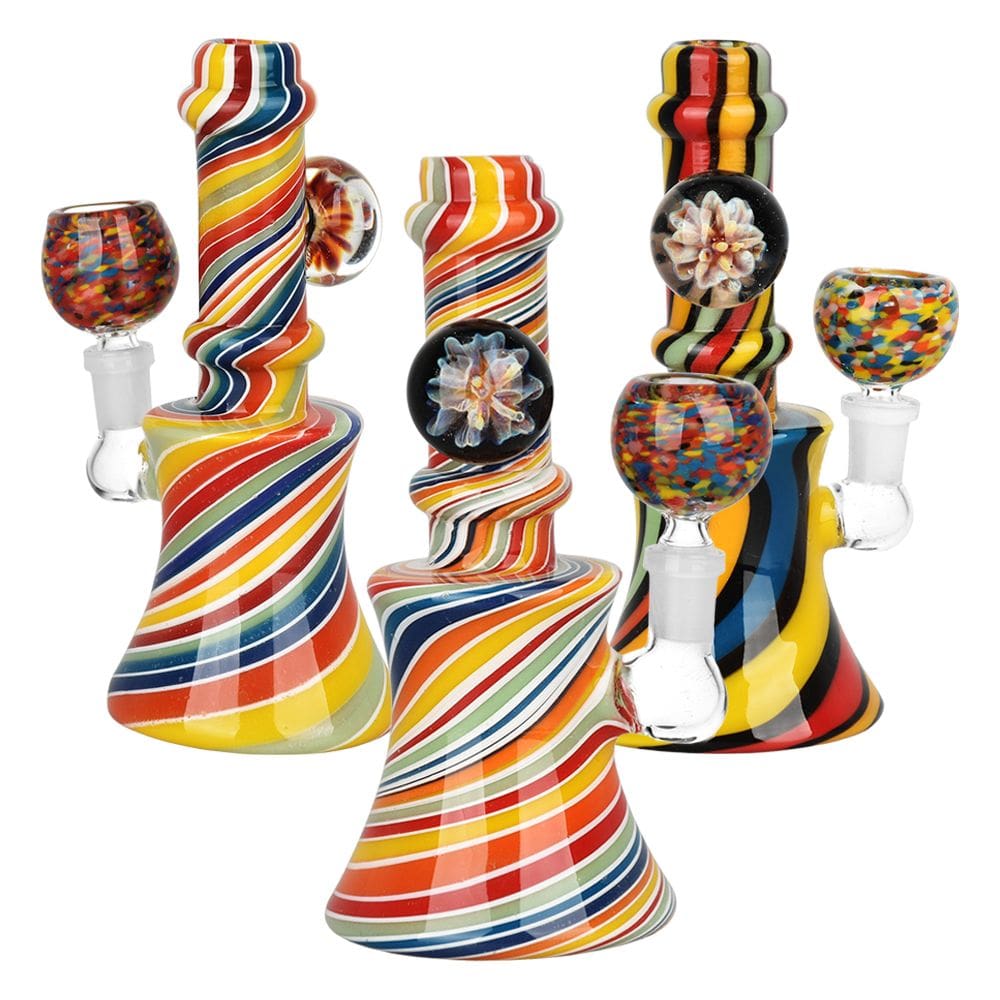 Flowering Spirals Glass Water Pipe - Haze Smoke Shop USA - Vaporizers Super Store