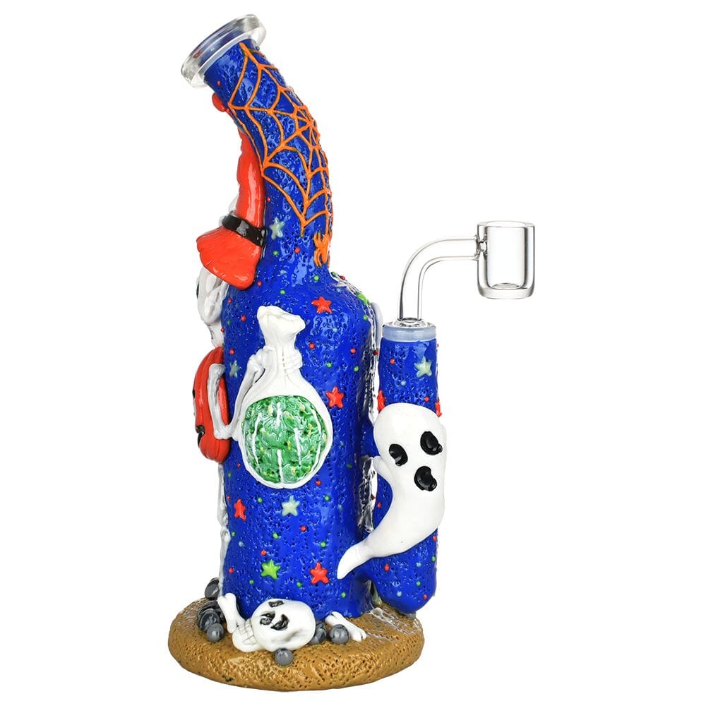 Frightening Fiesta Enamel on Glow in The Dark Glass Dab Rig - Haze Smoke Shop USA - Vaporizers Super Store