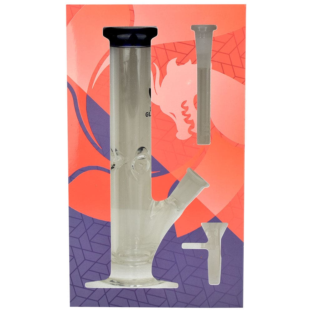 Glass House Pinched Straight Tube Glass Waterpipe - Haze Smoke Shop USA - Vaporizers Super Store