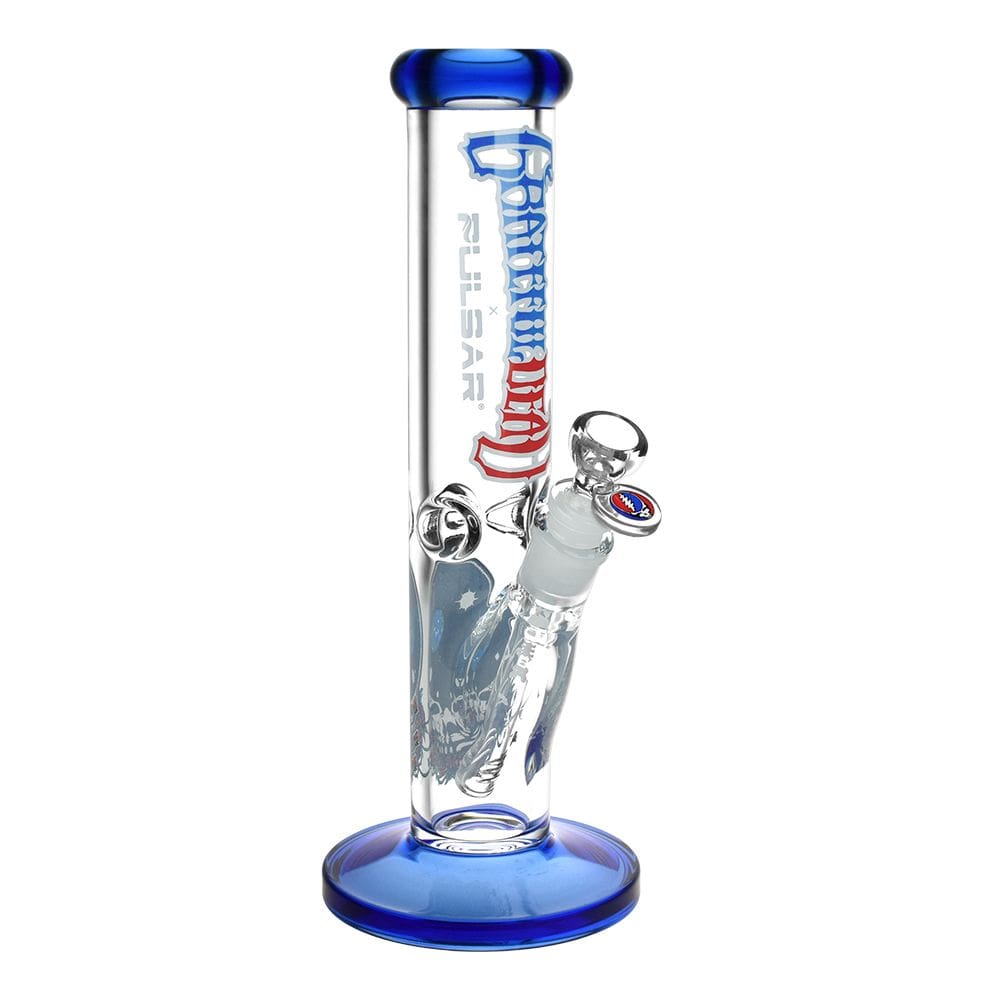 Grateful Dead x Pulsar Straight Tube Glass Bong - Haze Smoke Shop USA - Vaporizers Super Store