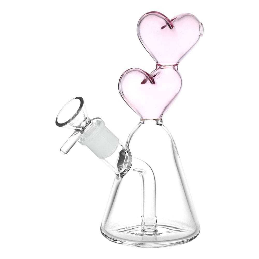 Hearts Converge Glass Water Pipe - Haze Smoke Shop USA - Vaporizers Super Store