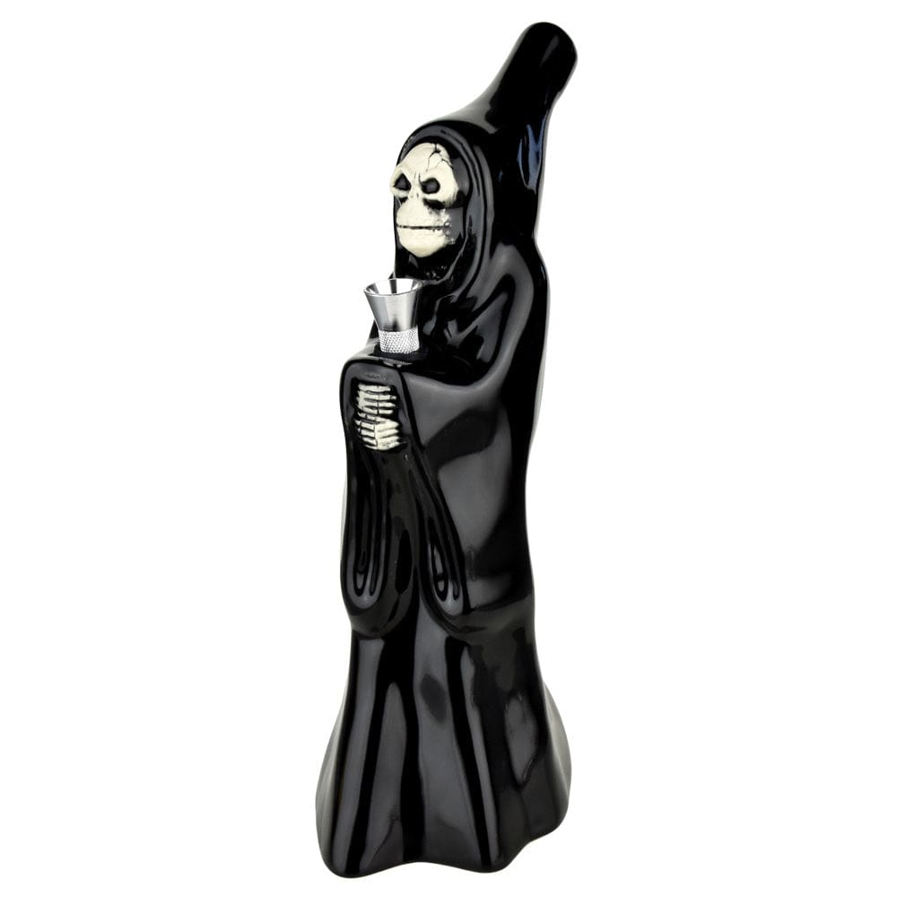 Hooded Skeleton Cupbearer Ceramic Bong - Haze Smoke Shop USA - Vaporizers Super Store