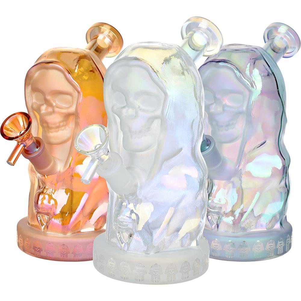 Hooded Skull Glass Water Pipe - Haze Smoke Shop USA - Vaporizers Super Store