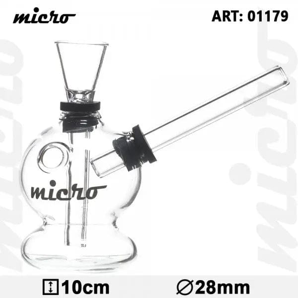 Micro Hand Held Glass Water Pipe - Haze Smoke Shop USA - Vaporizers Super Store