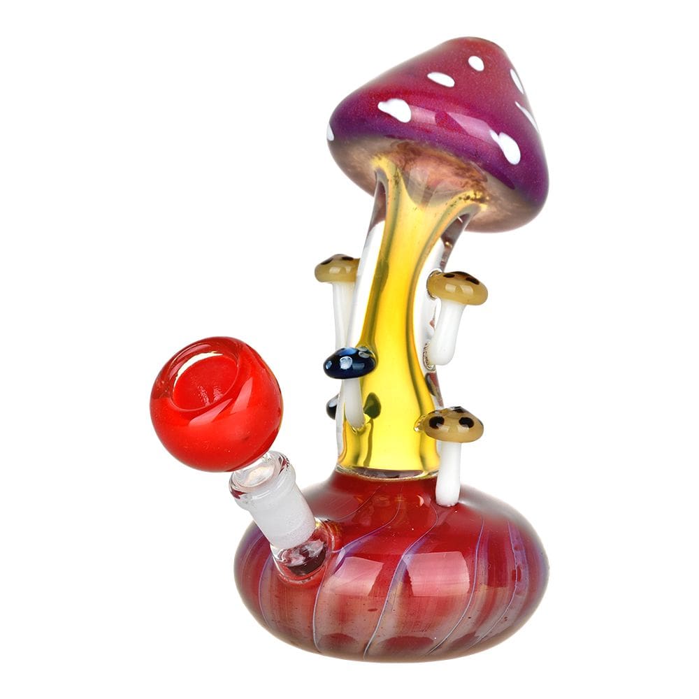 Mushroom Collective Bent Neck Glass Water Pipe - Haze Smoke Shop USA - Vaporizers Super Store